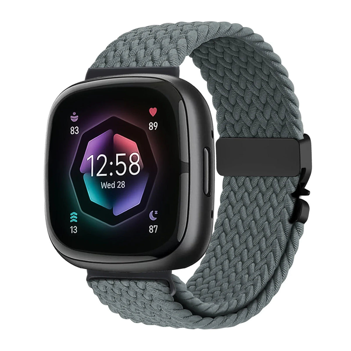 Fitbit Sense 1–2 / Versa 3–4 Braided Parachute Buckle Band