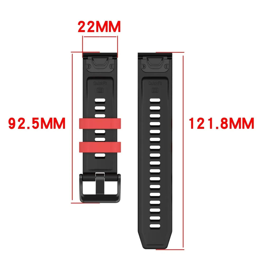 Garmin Silicone Smartwatch Band - Two-Tone QuickFit Sport Strap