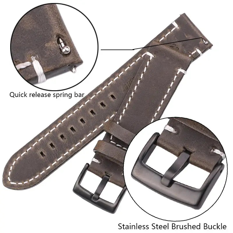 Samsung Galaxy Watch Leather Band - Classic Stylish Design