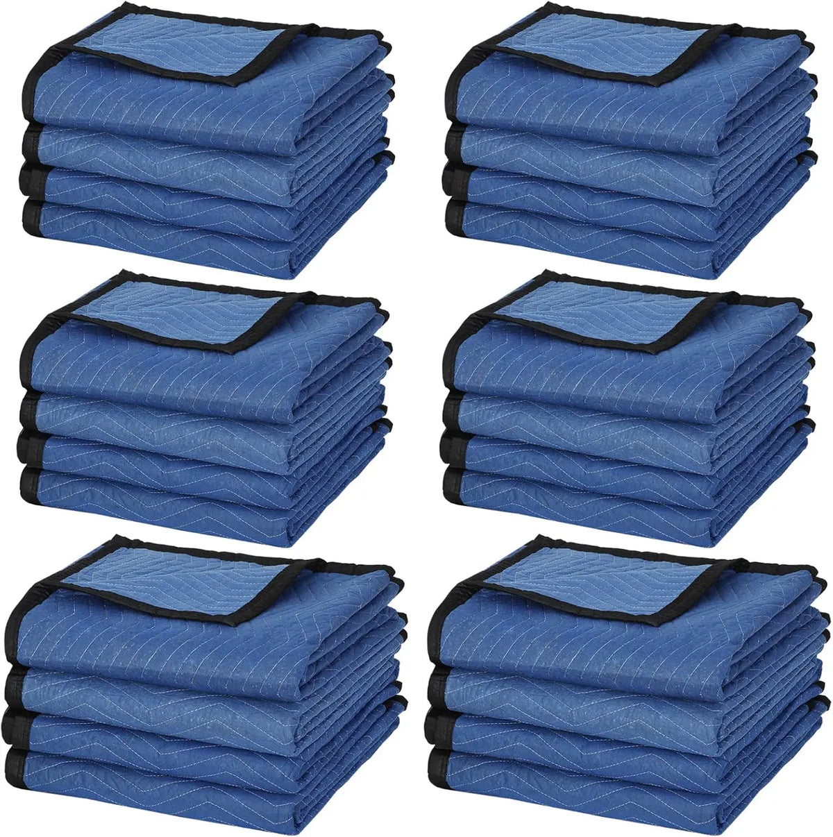 Mantas acolchadas resistentes para mudanza, 203 x 183 cm, protectores acolchados para muebles, suministros de mudanza, paquete de 24