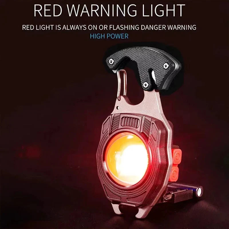 Led Keychain Flashlight, 500 Lumens Rechargeable Waterproof Portable Work Light, 7 Light Modes, Pocket Lamp with Battery Display