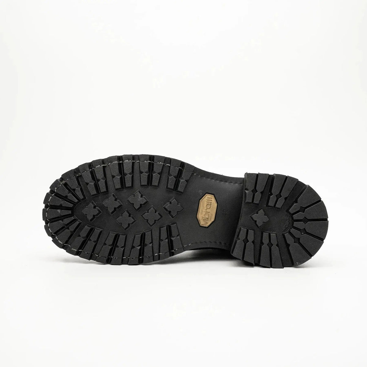 Black Cap-Toe Horse Butt Leather Ankle Boots