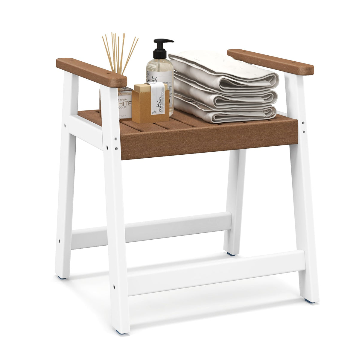 Shower Bench with Arms for Inside Shower Shaving Legs