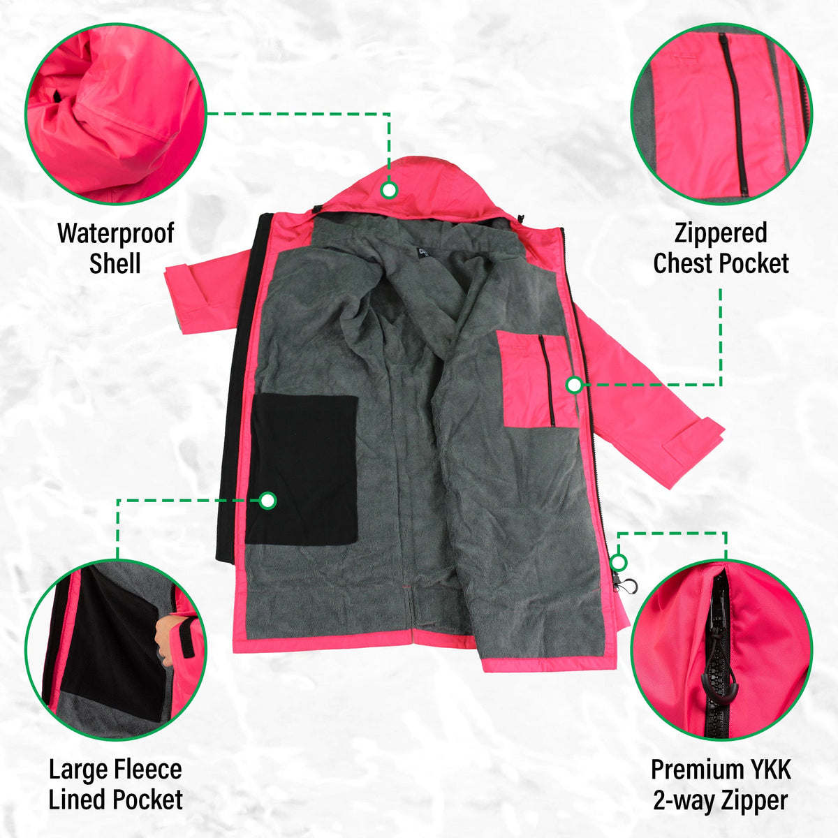 Waterproof Swim Parka (Pink)