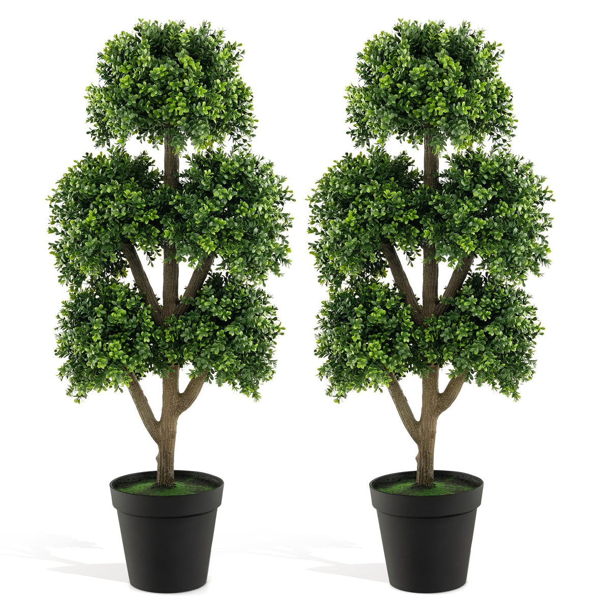 45 Inch Artificial Boxwood Topiary Ball Tree