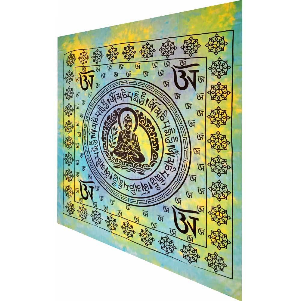 Buddhist Om Symbol Full Size Chakra Tapestry Wall Hanging