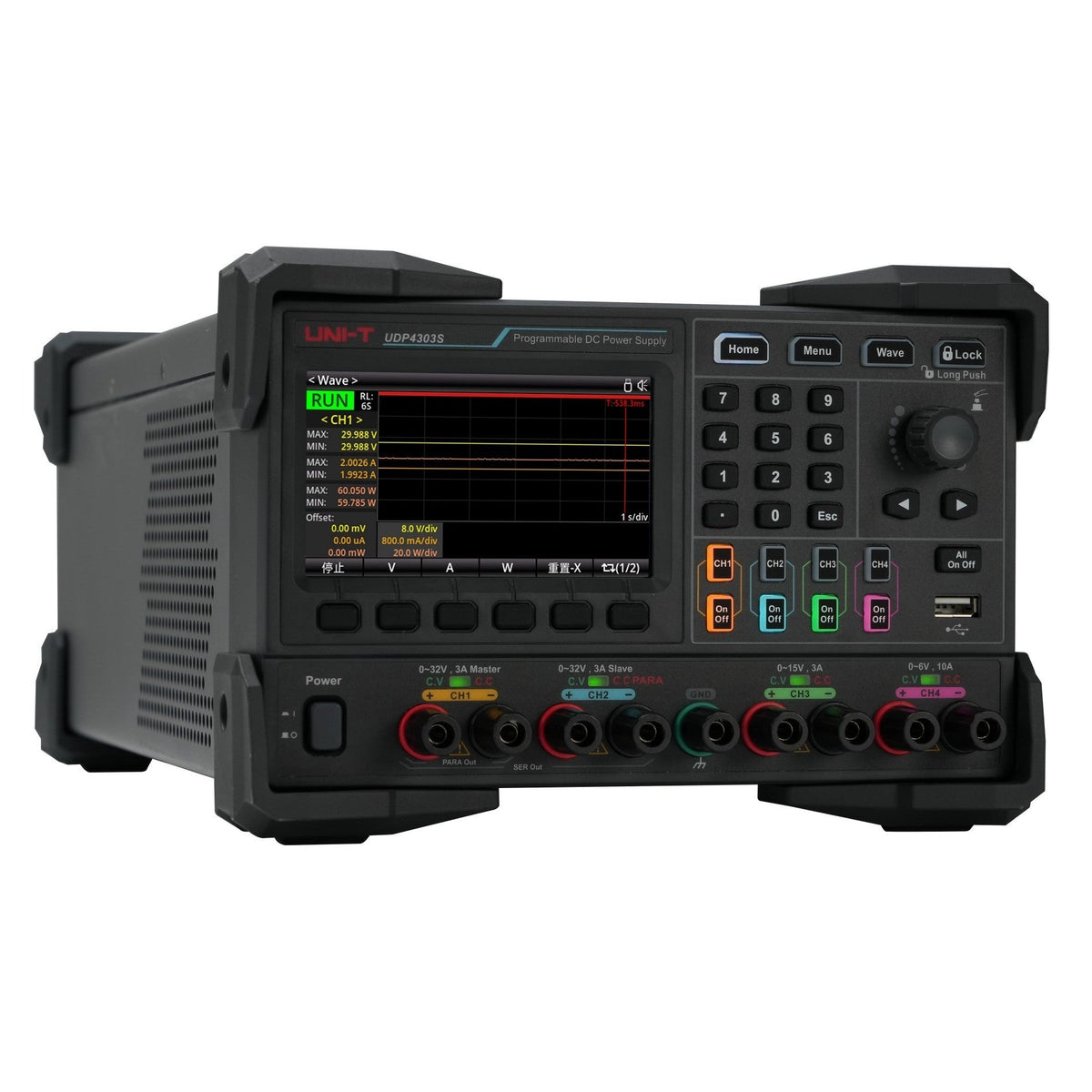 UDP4303S 4Ch 297W 32V/3A Programmable Linear DC Power Supply