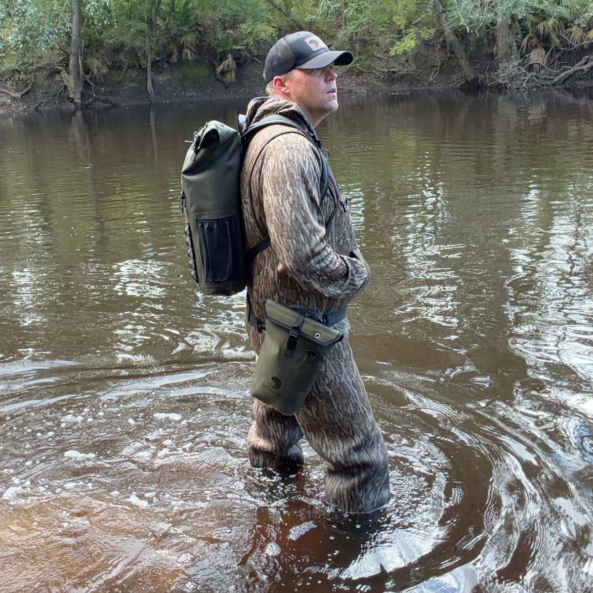Waterproof Floating Shell Bag / Dry Bag - Olive Night