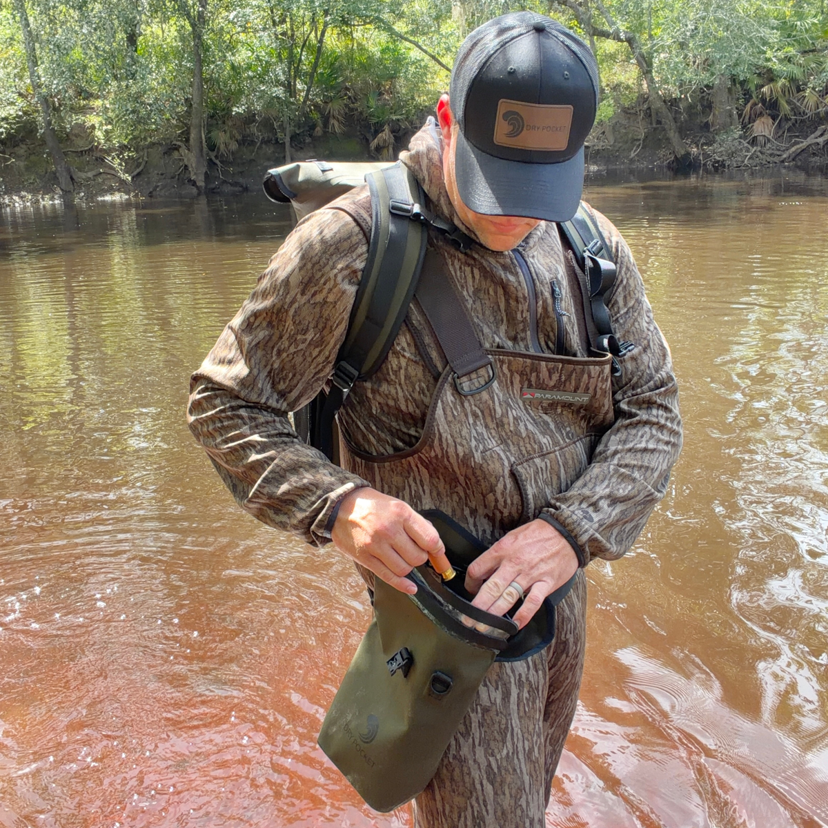 Waterproof Floating Shell Bag / Dry Bag - Olive Night