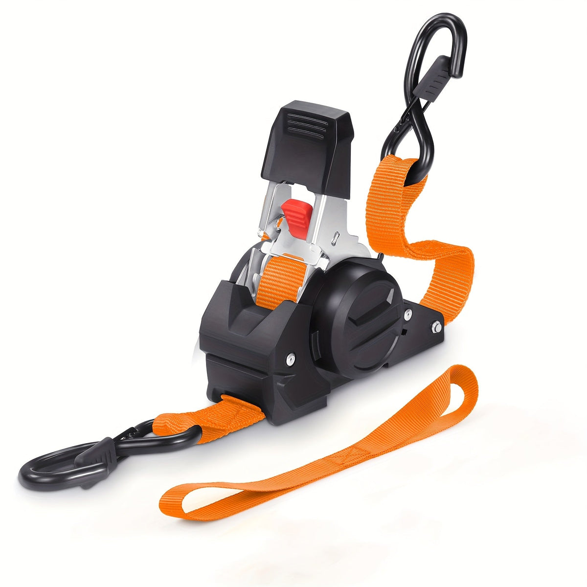 Correas de amarre de trinquete retráctiles de 4 piezas – Correas de carga autorretráctiles de servicio pesado de 10 pies para camiones, remolques y motocicletas
