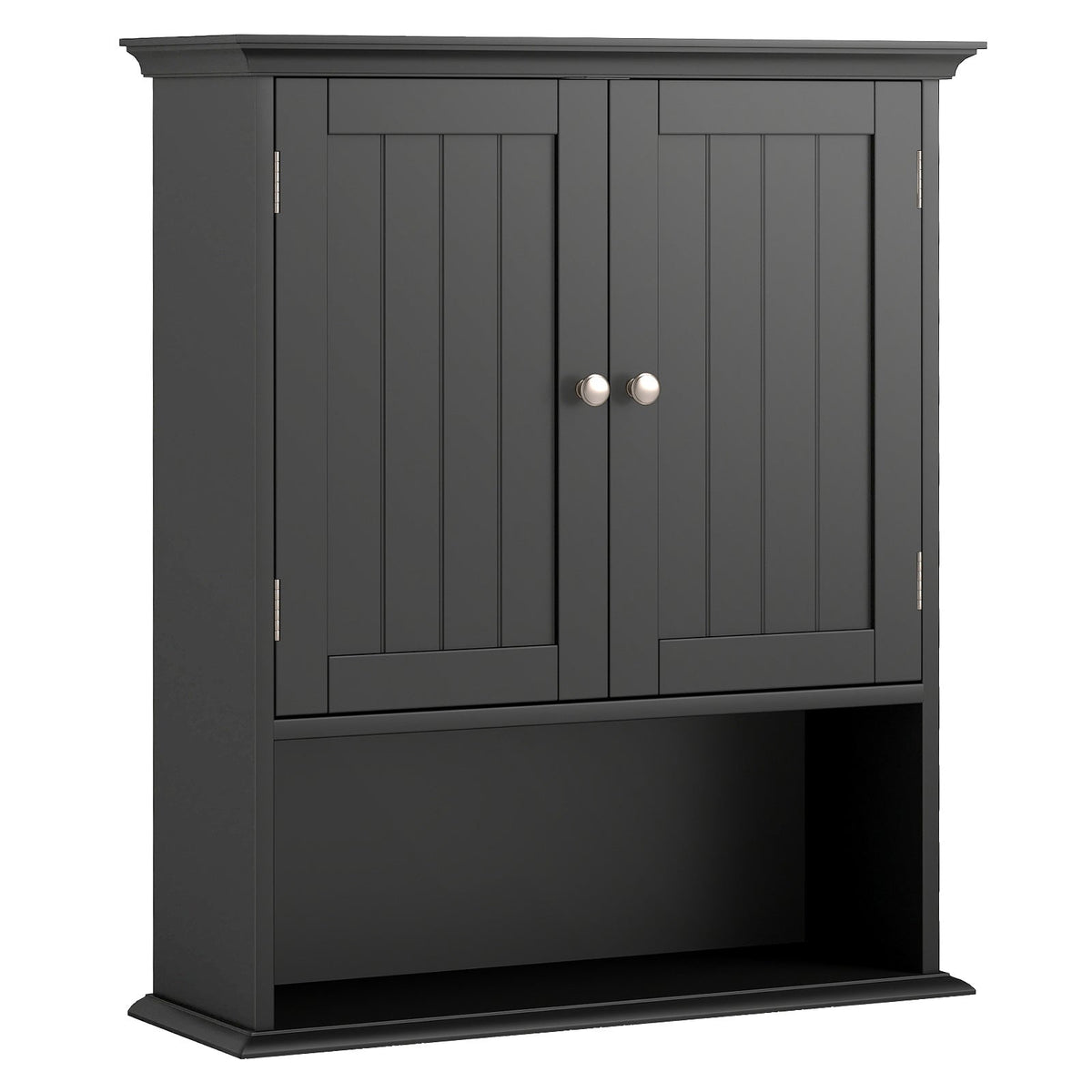 Wall Mount Bathroom Cabinet Storage Organizer with Doors and Shelves