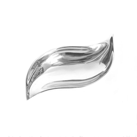 Wavy Recycled Aluminum Snack And Nut Bowl Minimal Design