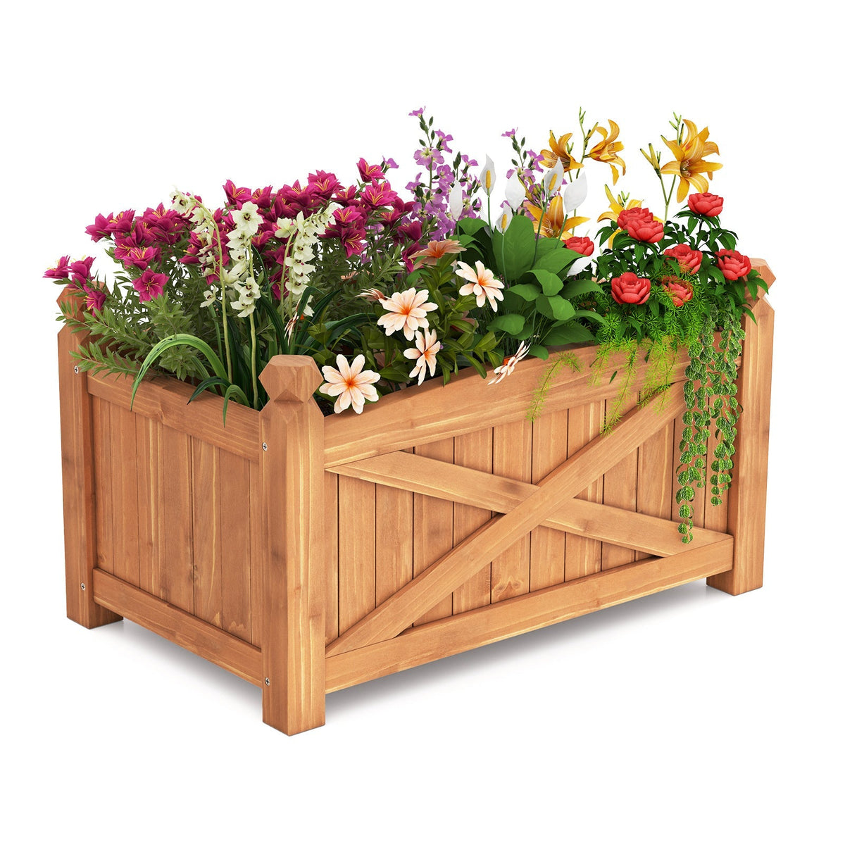 Wooden Raised Garden Bed Drainage Holes for Patio Garden