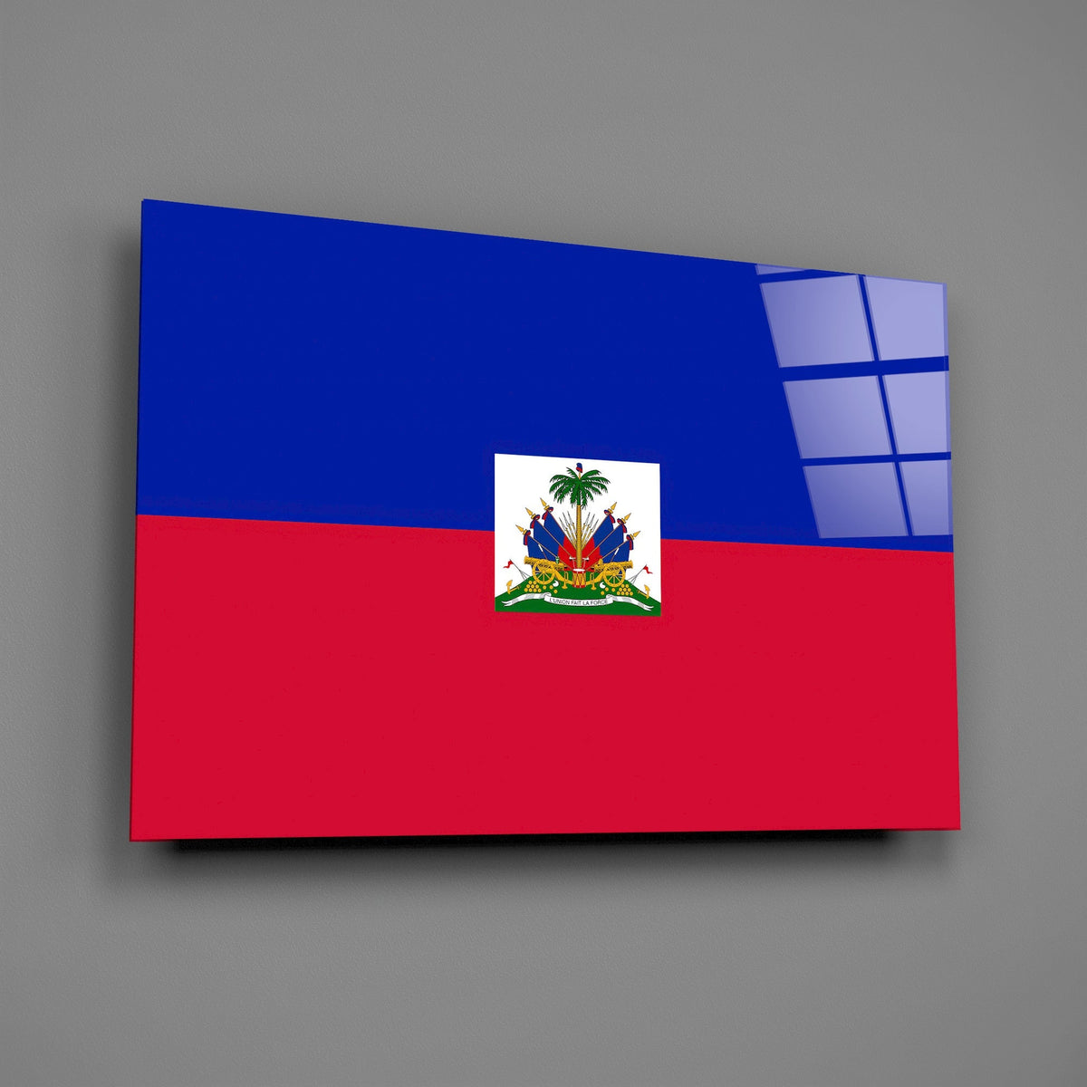 Elegant Haiti Flag Glass Wall Art