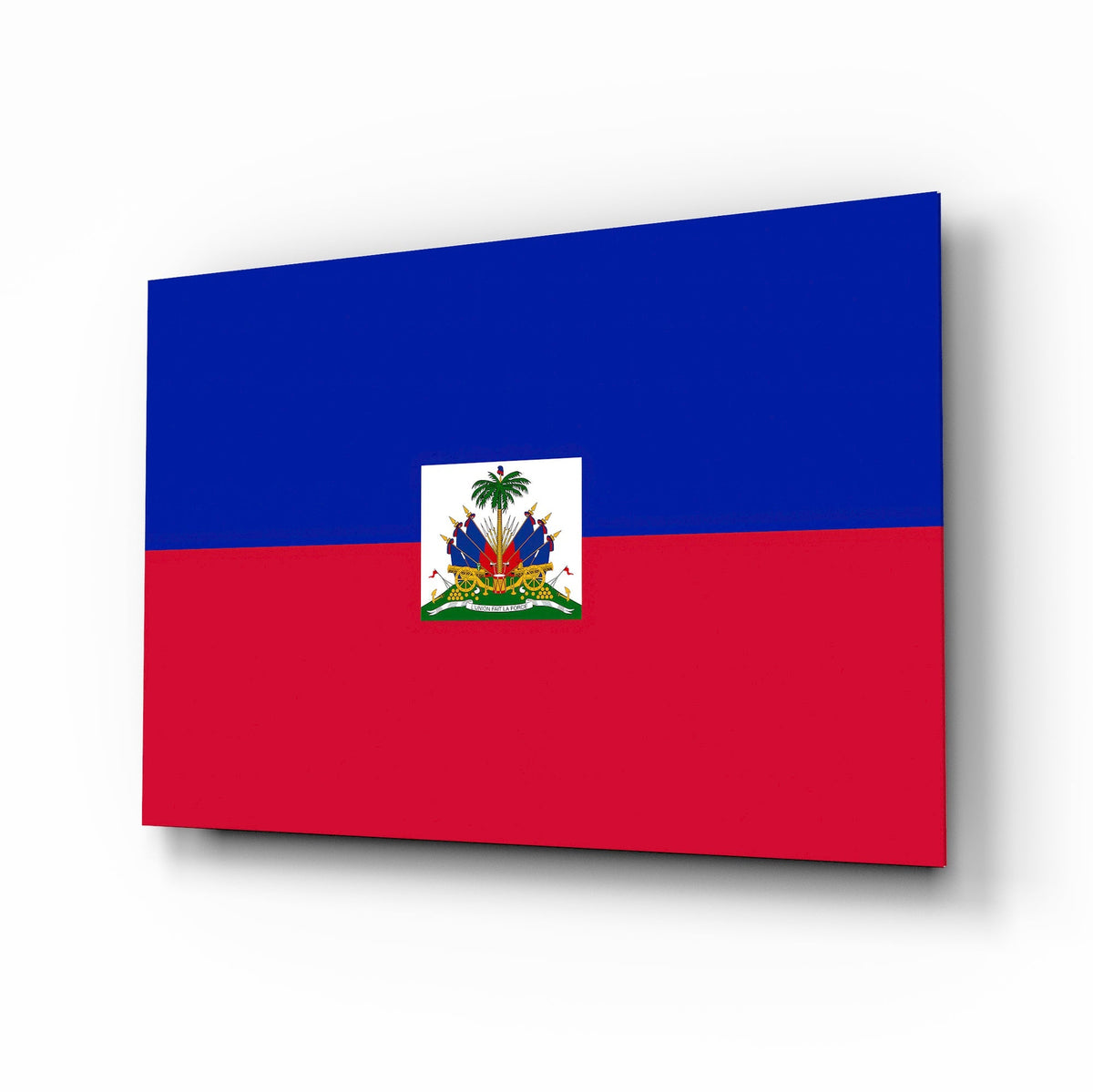Elegant Haiti Flag Glass Wall Art