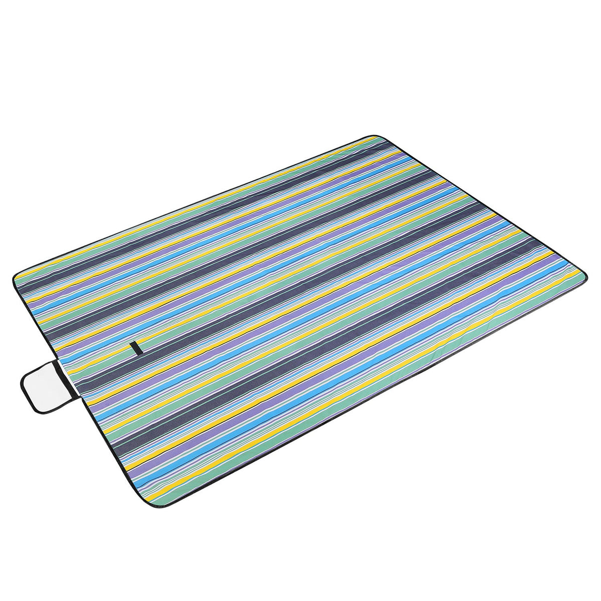 Manta de picnic impermeable de 60" x 78", alfombra plegable para acampar con correa, ideal para camping, senderismo, césped y viajes