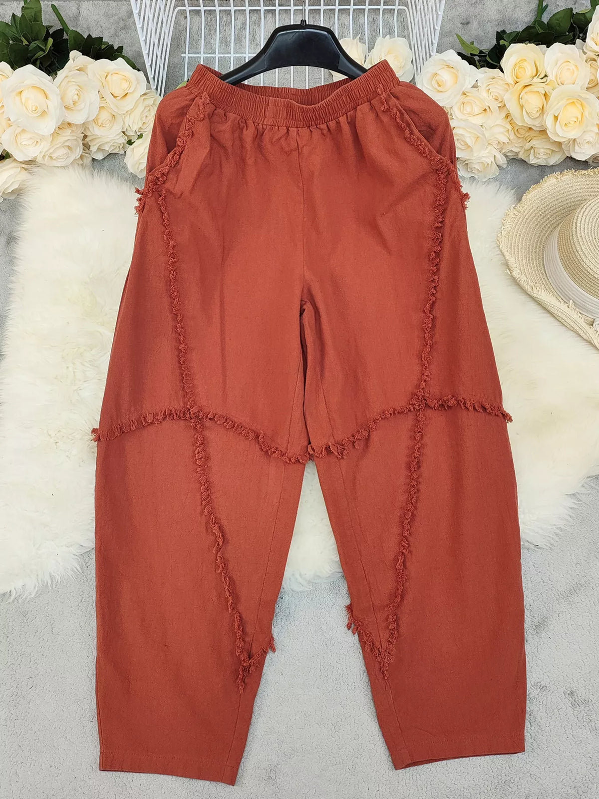 Frayed Edge Harem Pants