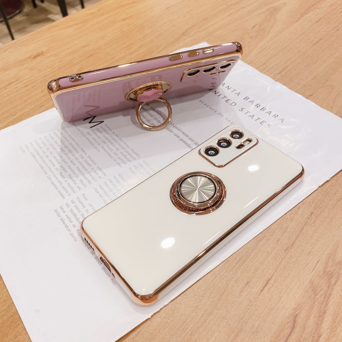 Mobile Phone Shell P40PRO Ring Buckle Bracket Magnetic Car M40 Electroplating Fine Hole Nova8