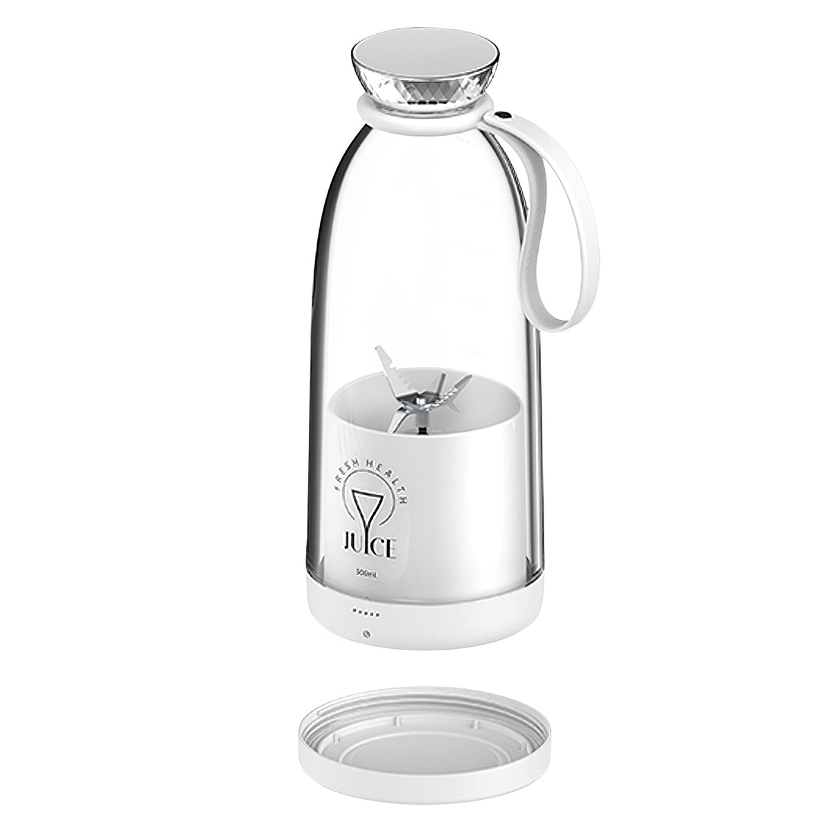 2-in-1 16.9OZ Portable Fruit Blender Electric Rechargeable Juice Cup for Shakes Smoothies Juice Personal Fruit Mixer with 6 Blades