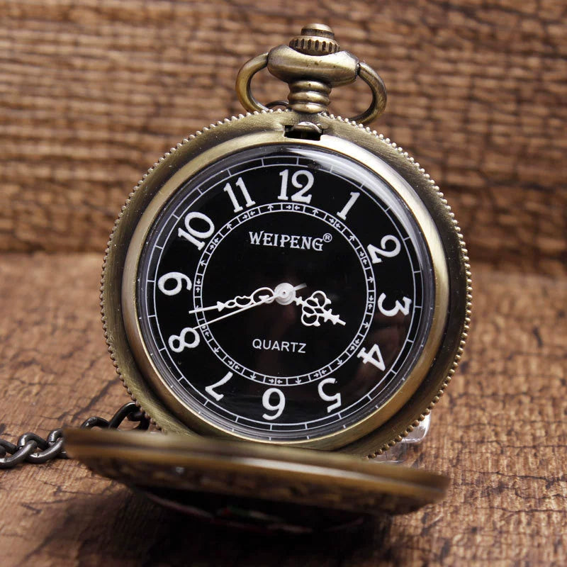 Classical Retro Plus-sized Skull Ceramic Pocket Watch