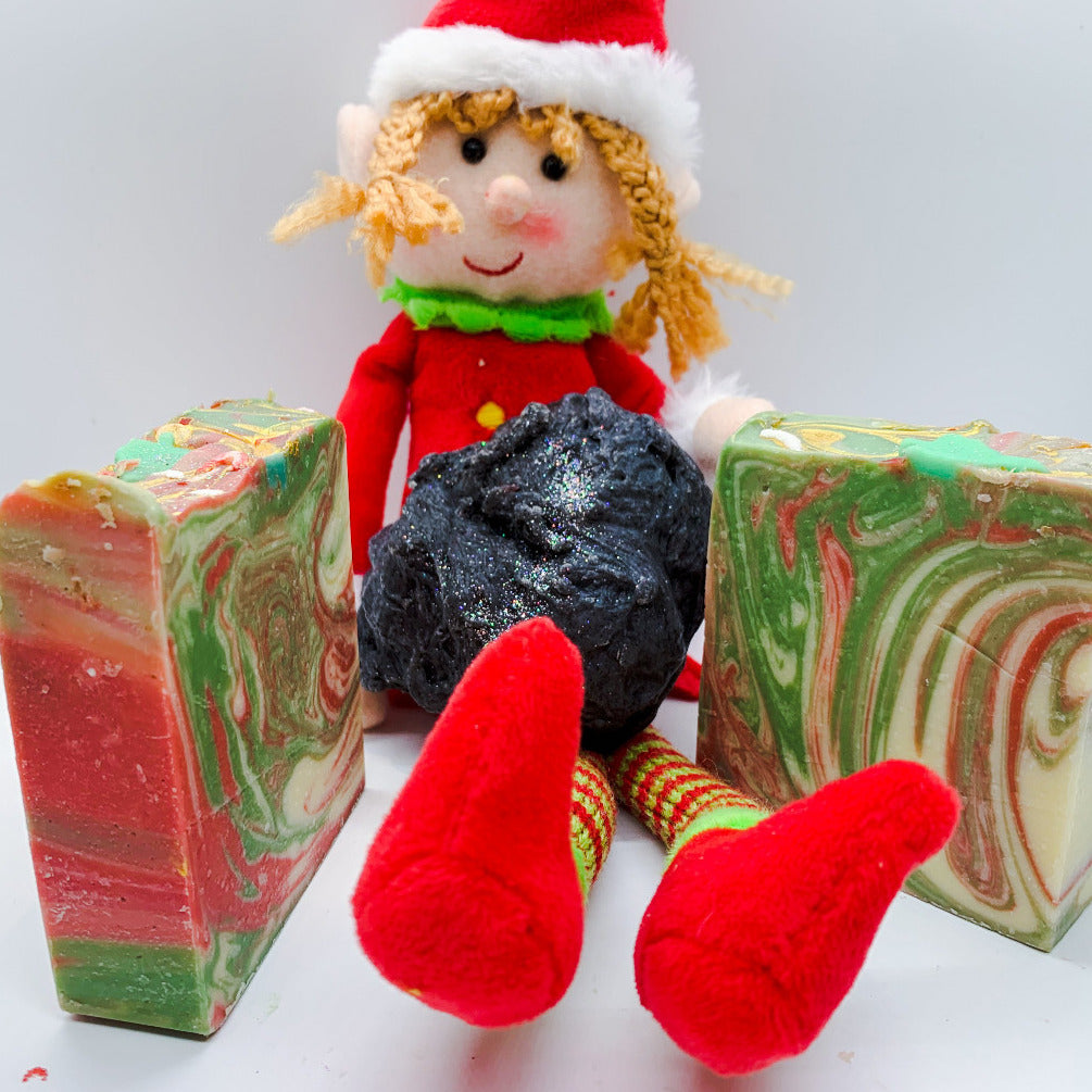 Limited Edition Christmas Tree Vegan Soap 5-6oz Handcrafted Holiday Scented Stocking Stuffer