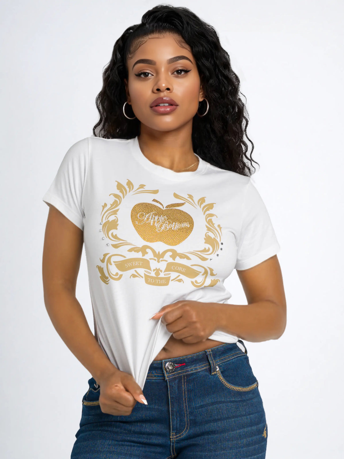 Camiseta Golden Crest - Blanca