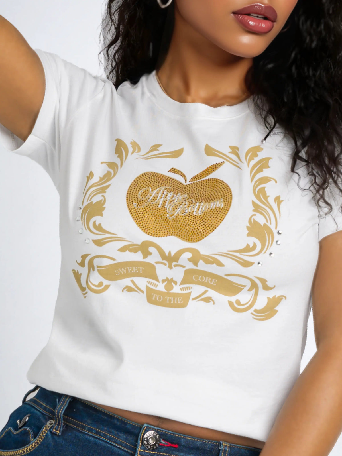 Camiseta Golden Crest - Blanca