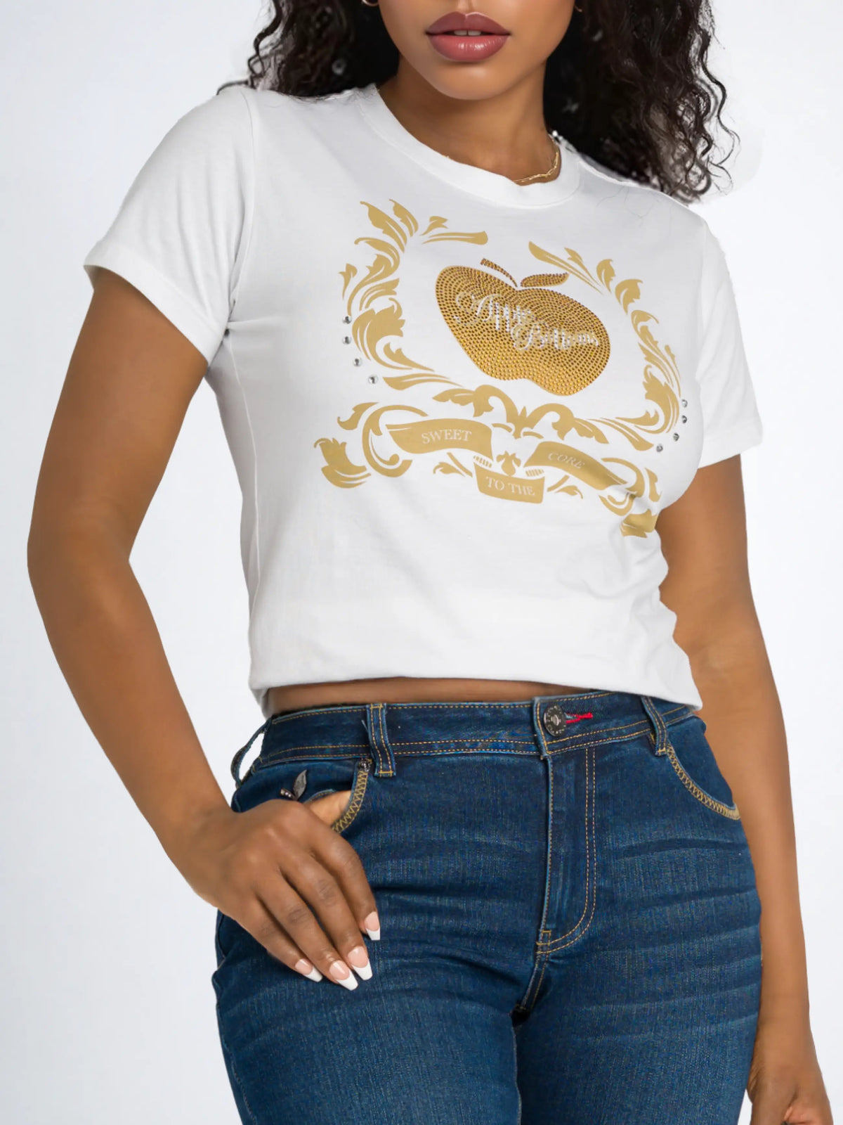 Camiseta Golden Crest - Blanca