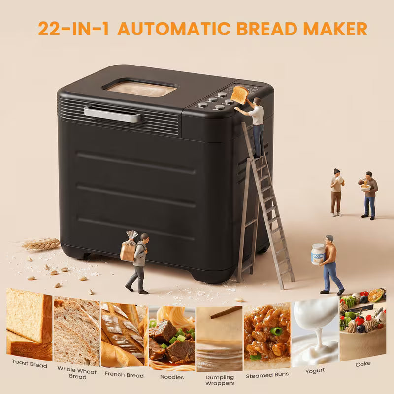 Stainless Steel Automatic Bread Maker with Timer