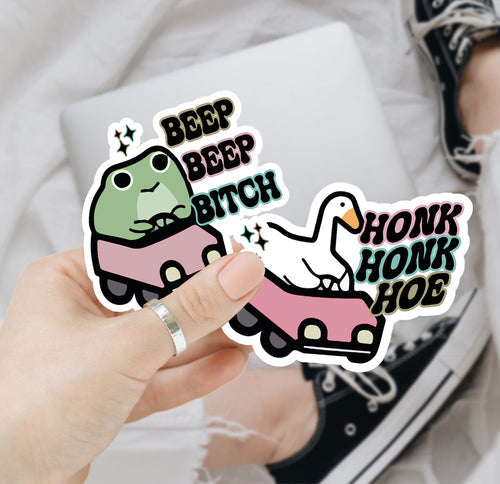 Funny Vinyl Sticker Pack Waterproof Decals For Water Bottle Laptop Journal Luggage Pack