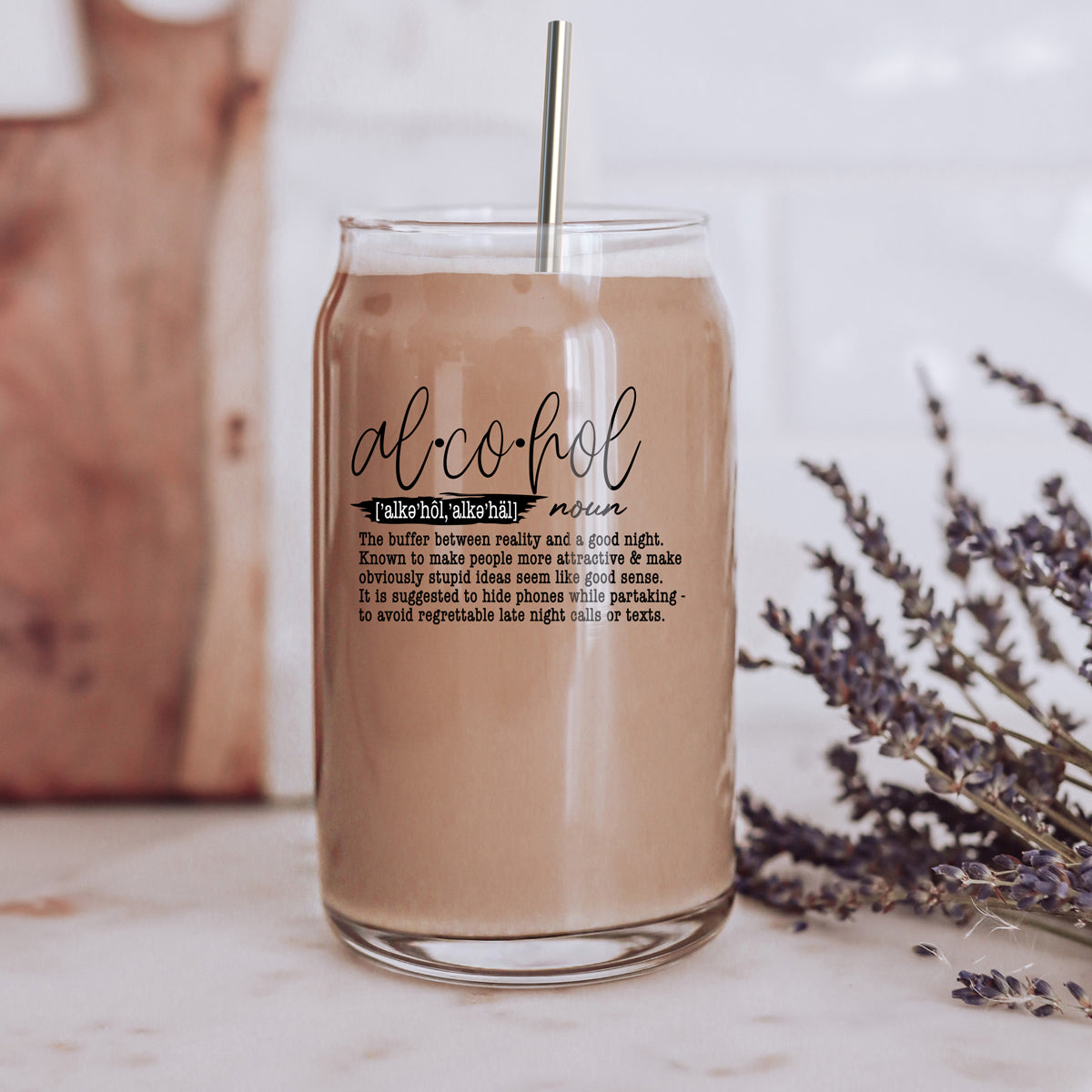 17oz Glass Tumbler With Bamboo Lid And Straw Reusable Insulated Cup For Coffee Tea Beer