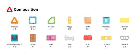 Magformers Maggys House 33 Piece Set