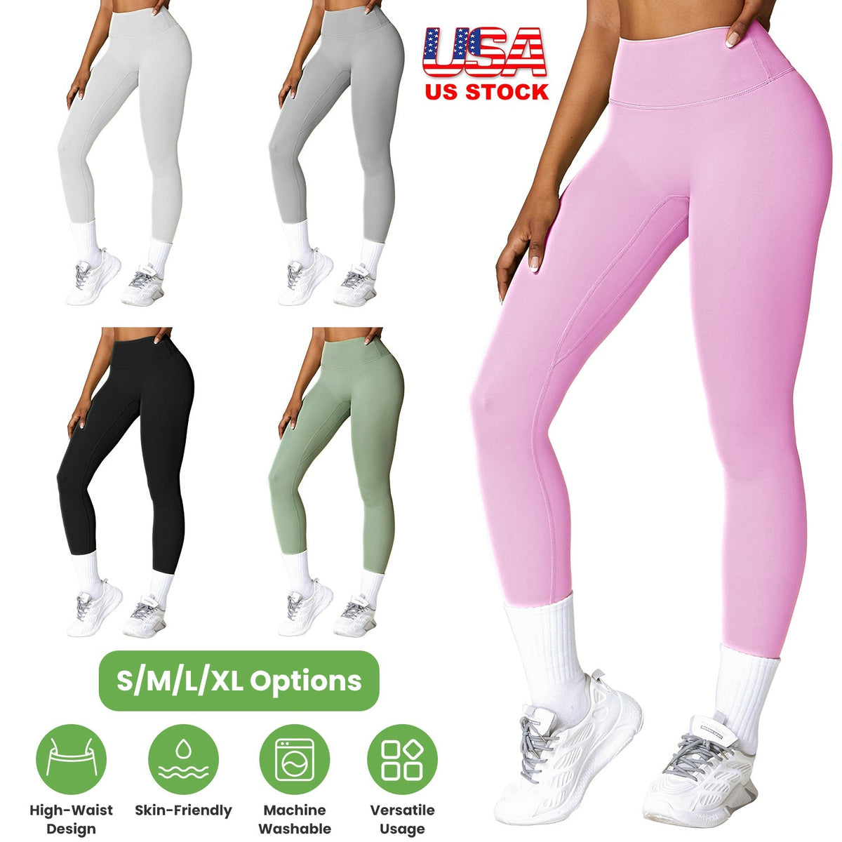 Leggings de talle alto para mujer con control de abdomen