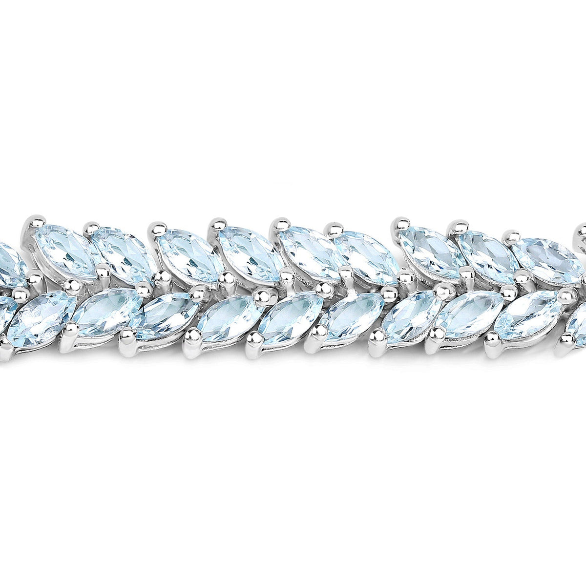 15.04 ct. Genuine Blue Topaz .925 Sterling Silver Bracelet