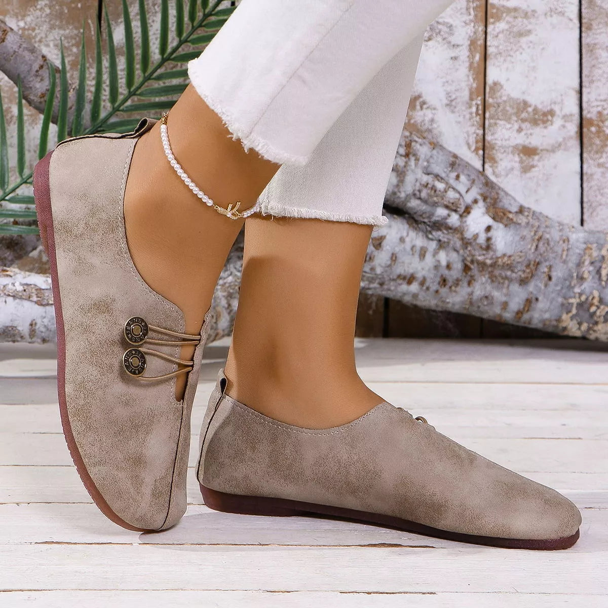 Round Toe Slip-Ons