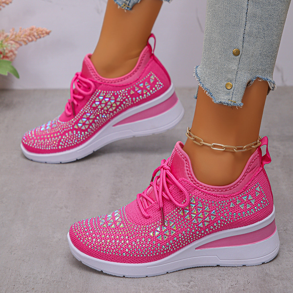 Breathable Mesh Casual Shoes Lightweight Height-Enhancing Sneakers For Men Daily Walking Comfortable Sportswear