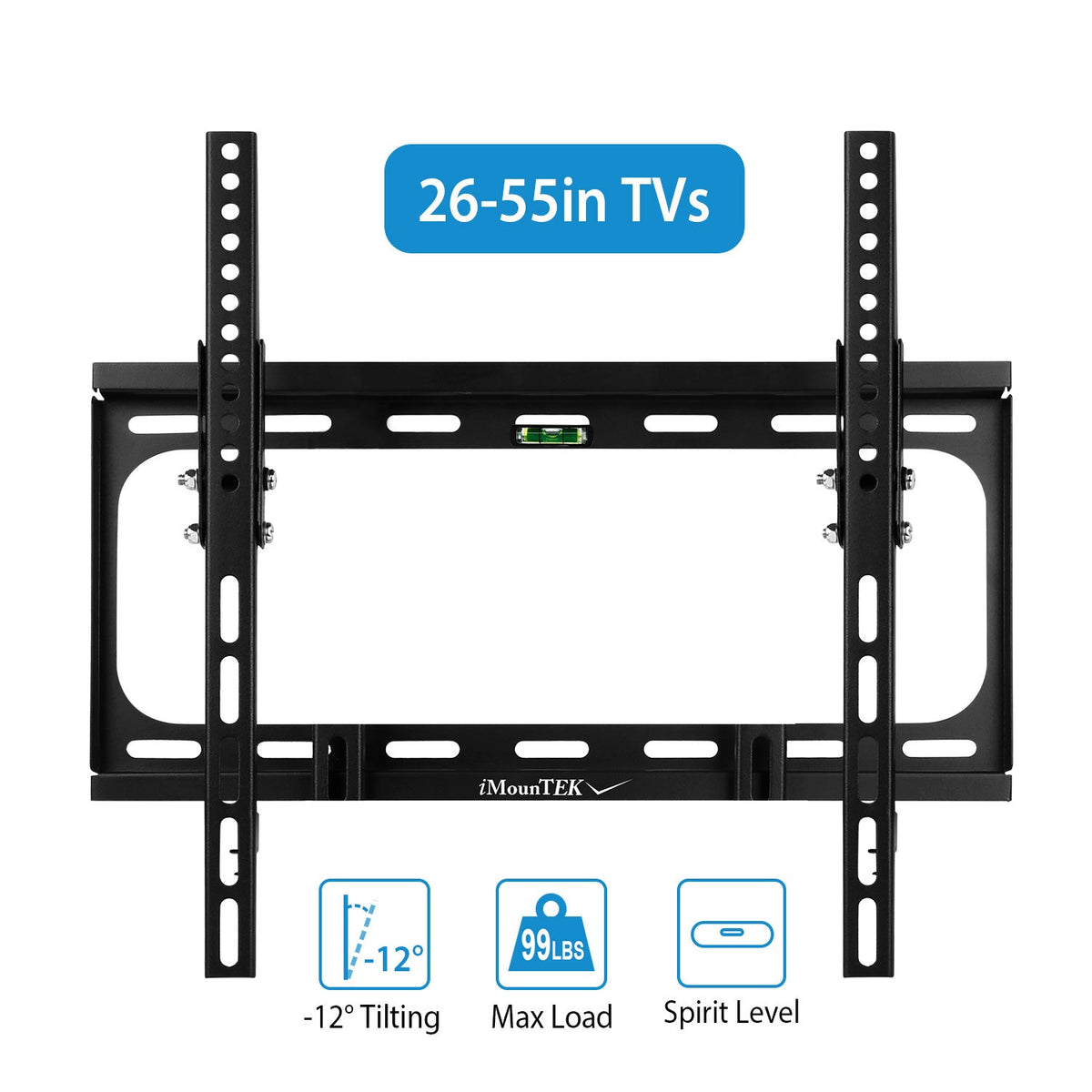 TV Wall Mount Tilt Dual Arm TV Mount Brackets Maximum VESA 400x400mm For 26-55in TVs