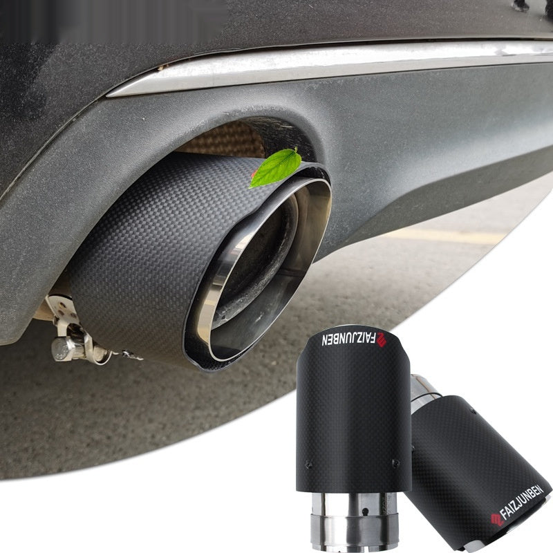 Carbon Fiber Stainless Steel Car Exhaust Pipe Modification