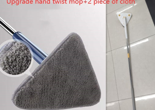 Fregona triangular extensible, giratoria 360°, ajustable, 110 cm, para limpiar bañeras, azulejos, suelos y paredes, fregona de limpieza profunda.