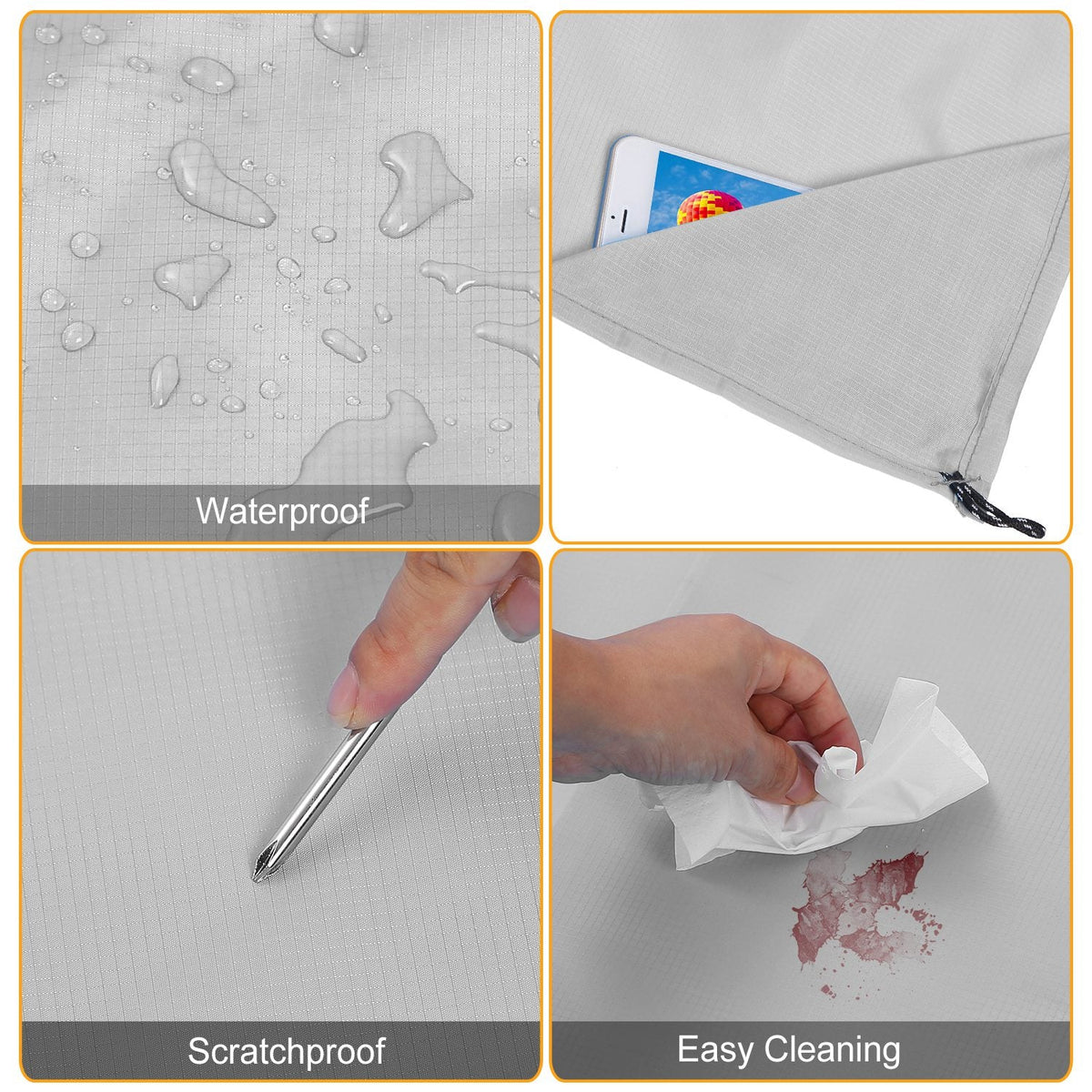 Portable Beach Blanket 4.6’ x 6.6’ Waterproof Foldable Camping Rug Pocket Sandproof Picnic Mat for Camping Picnic Hiking Grass Travel