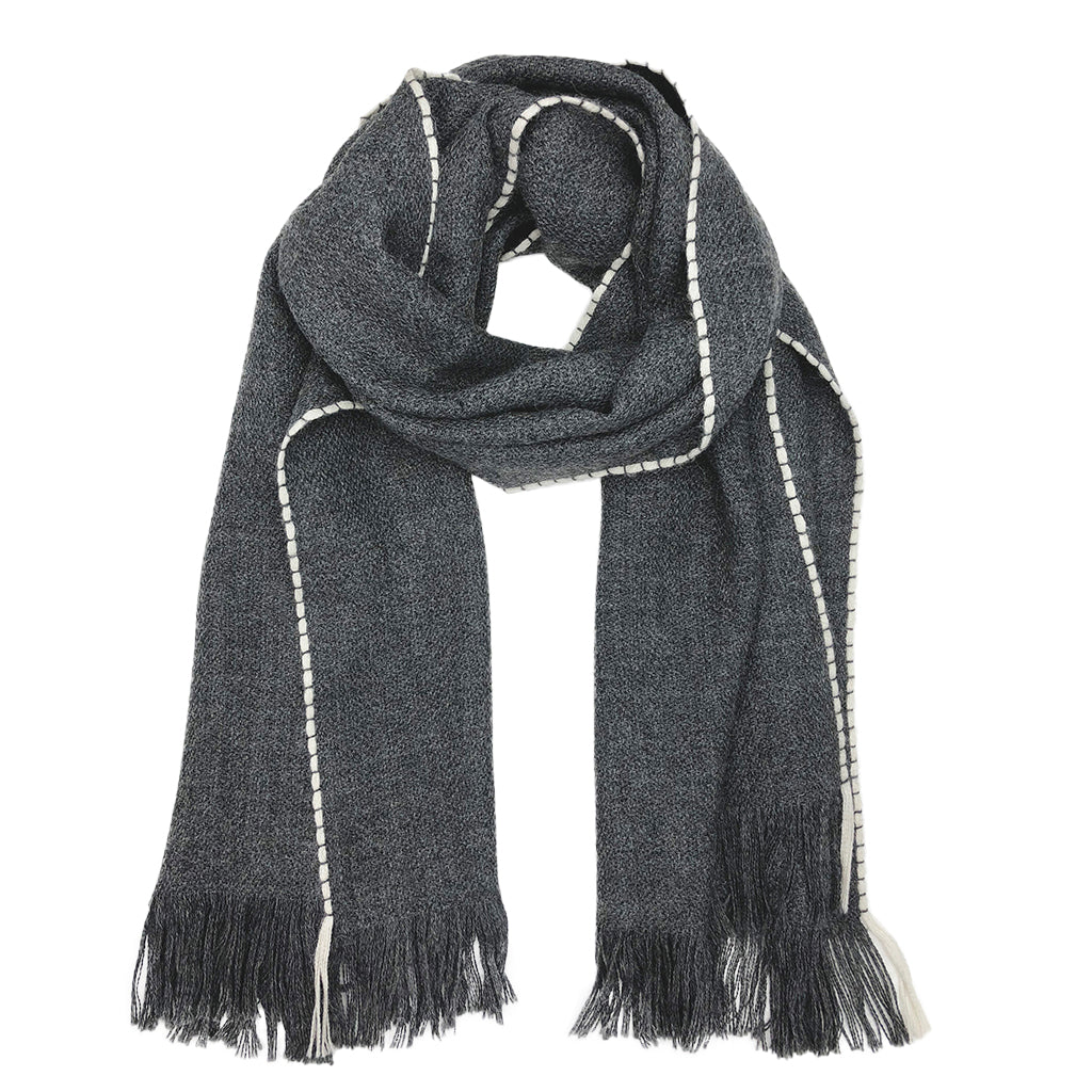 Baby Alpaca Scarf Charcoal - Unisex Soft Lightweight Luxury Winter Wrap