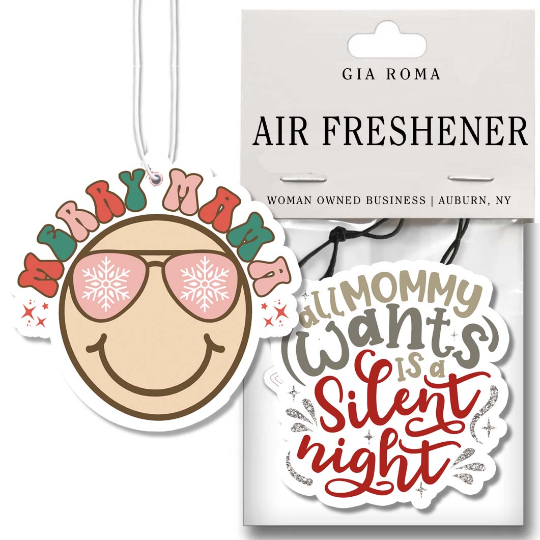 Blue Tree Hanging Air Freshener Car Home Office Scented Ornament Holiday Decor Freshener