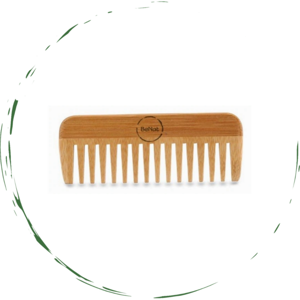 Bamboo Hair Comb 100 Percent Natural Wooden Detangler For Men Women Scalp Care