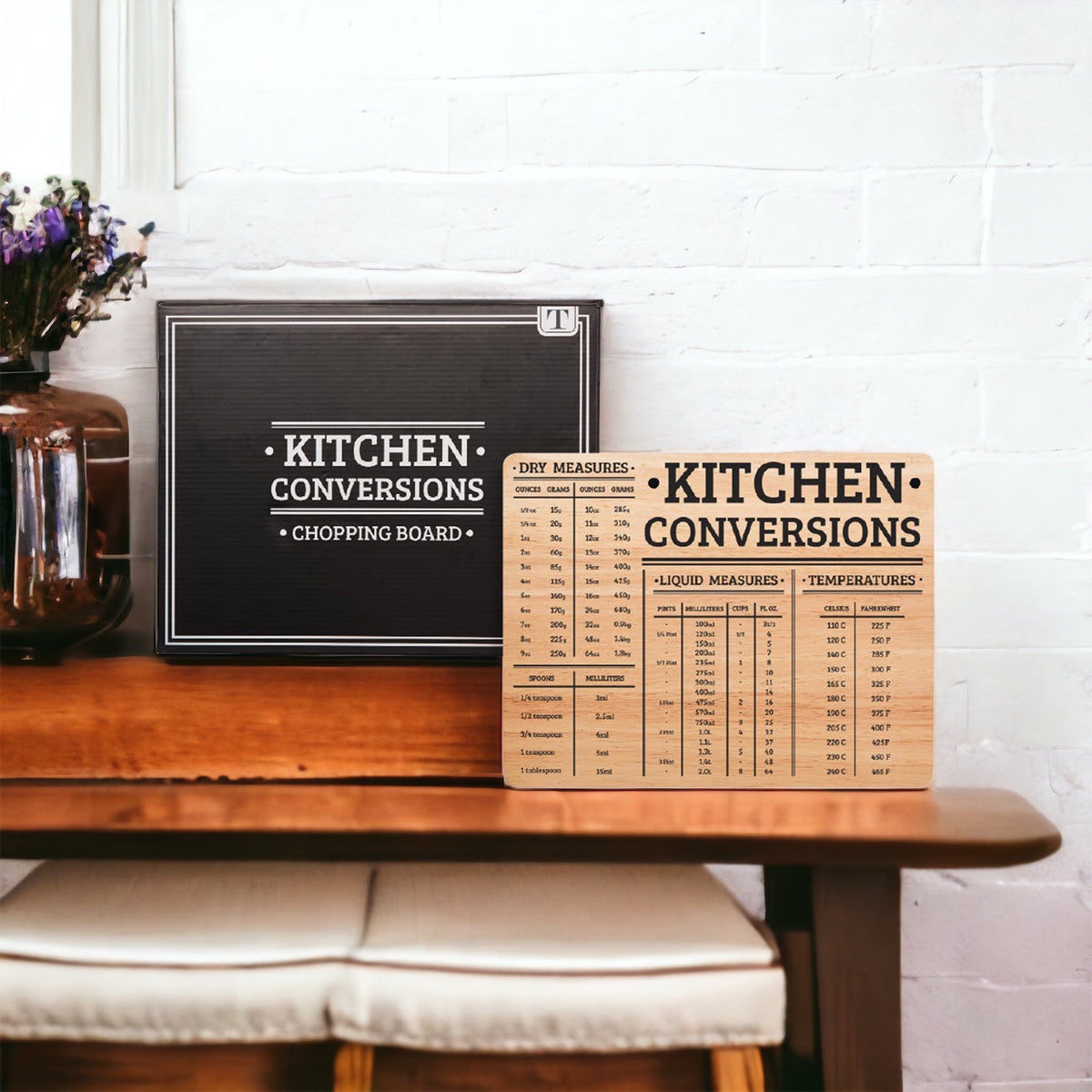 Bamboo Kitchen Conversion Board 12.75x10 Inch Measurement Countertop Decor Gift