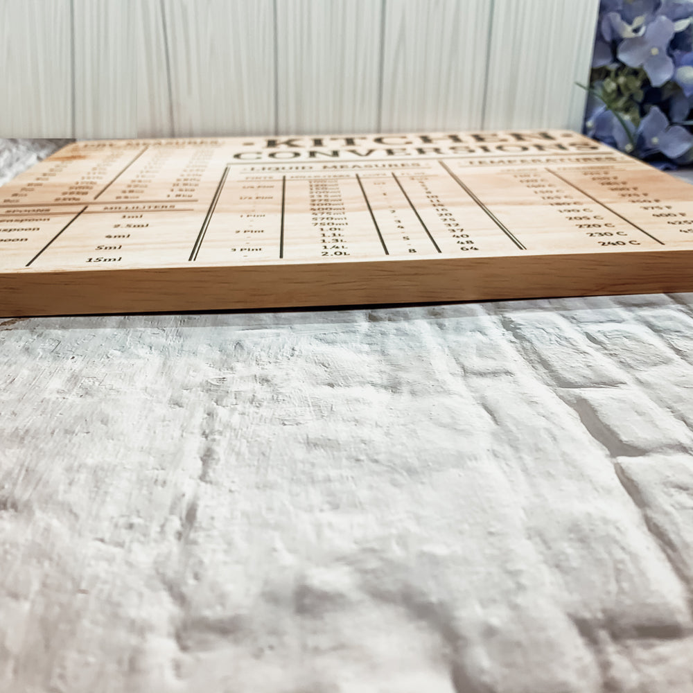 Bamboo Kitchen Conversion Board 12.75x10 Inch Measurement Countertop Decor Gift