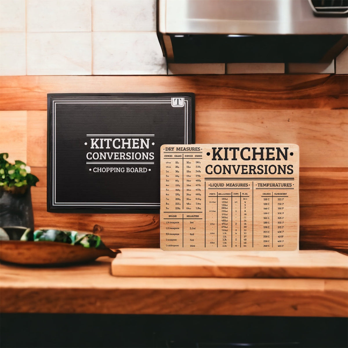 Bamboo Kitchen Conversion Board 12.75x10 Inch Measurement Countertop Decor Gift
