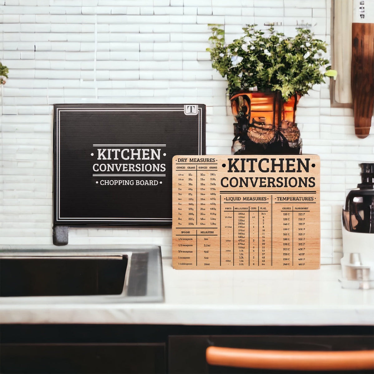 Bamboo Kitchen Conversion Board 12.75x10 Inch Measurement Countertop Decor Gift