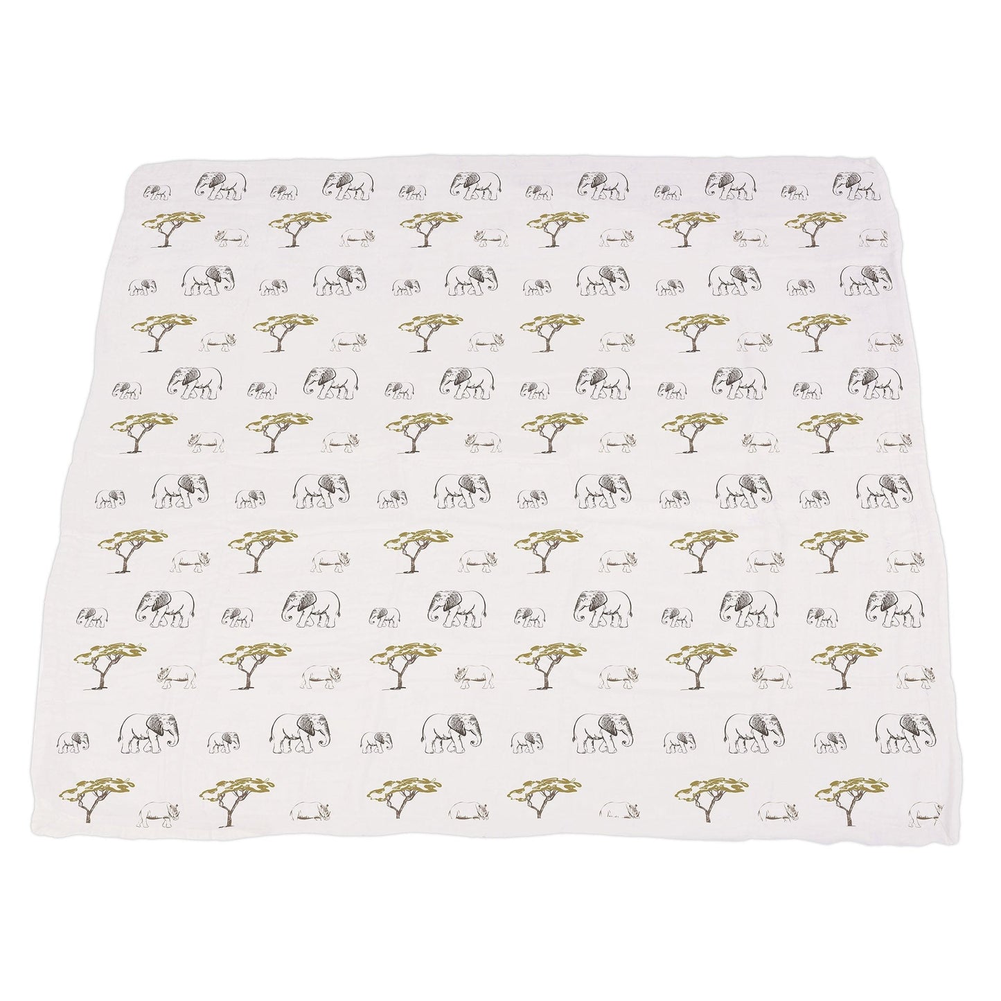 Bamboo Muslin Baby Blanket Lion Rhino Elephant Swaddle