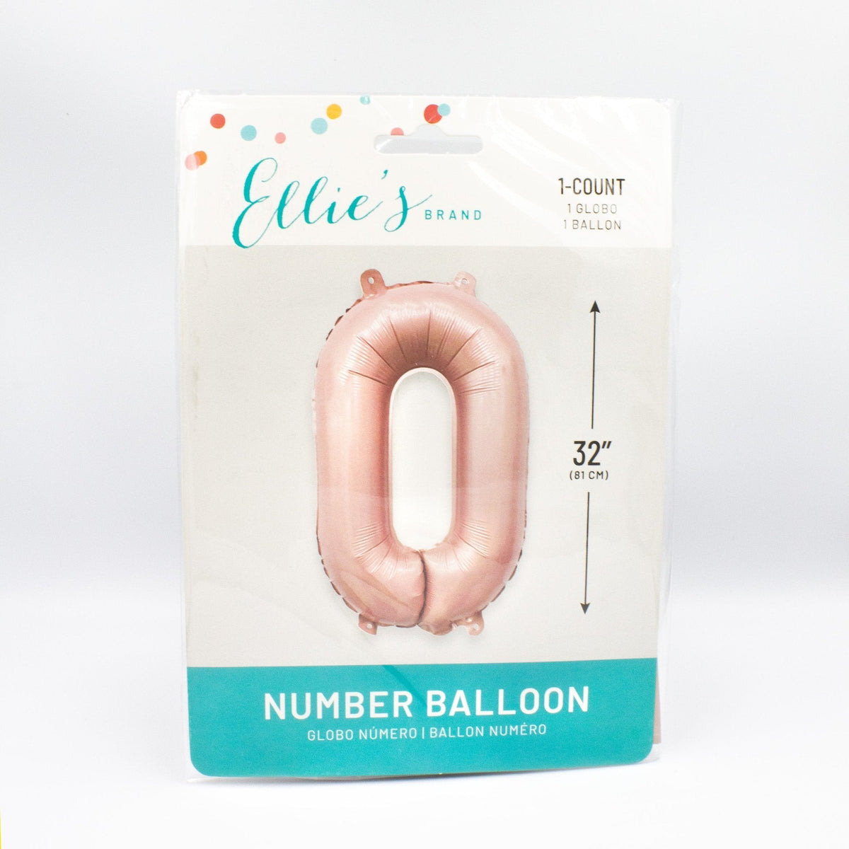 Blush Number Balloon | 32" Giant Pink Foil | Numbers 0-9