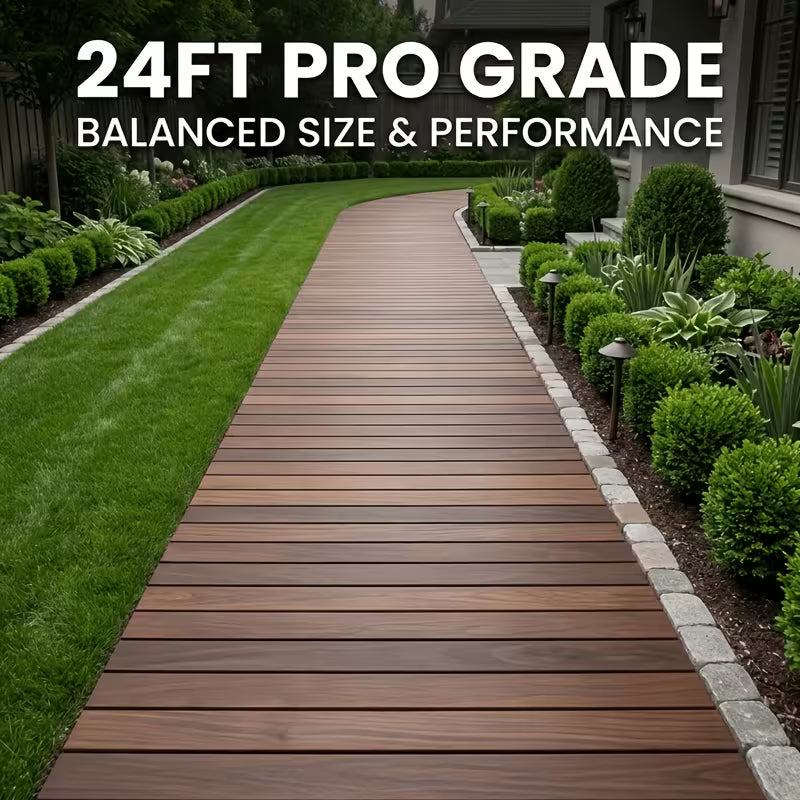 Roll-Up Wooden Garden Pathway with Non-Slip Weather-Resistant Slats